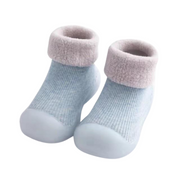 Plain Color Soft Rubber Sole Anti Slip Baby Walker Shoes