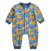 Cartoon Pattern Print Unisex Long Sleeve Jumpsuit