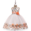 Detailed Embroidery Design Flower Girl Princess Dress
