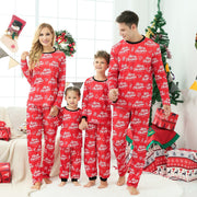 Conjunto de pijama familiar a juego con mangas largas y pantalones