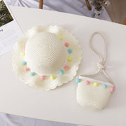 Adorable conjunto de bolso y sombrero de verano para niños