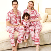 Pijamas familiares de manga corta a juego