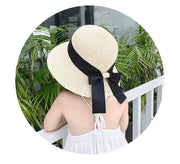Cómodo conjunto de sombrero de paja para mamá y bebé