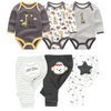6 Pcs Bundle Cartoon Pattern Print Baby Boy Romper and Pants Set