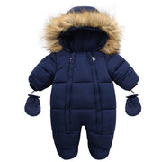 Winter Cotton Baby Romper With Gloves