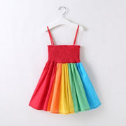 Rainbow Strap Summer Dress