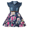 Denim Floral Summer Dress