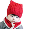 Cat Knitted 2 in 1 Hat set